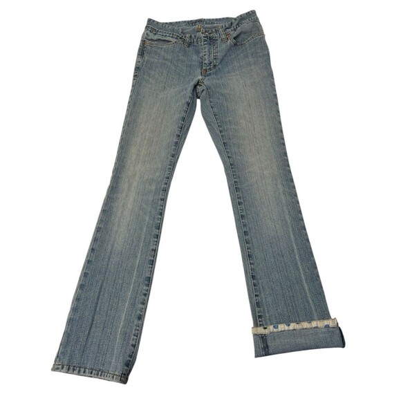 KR3W Women’s 28 Bootcut Jeans Low Rise Blue Y2K Vintage Skatecore Denim - Picture 1 of 14